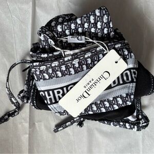 High Quality Two Piece bikini, black white, BNWT, from NYC street vendor